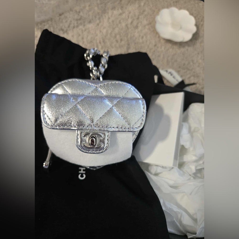Chanel heart bag charm